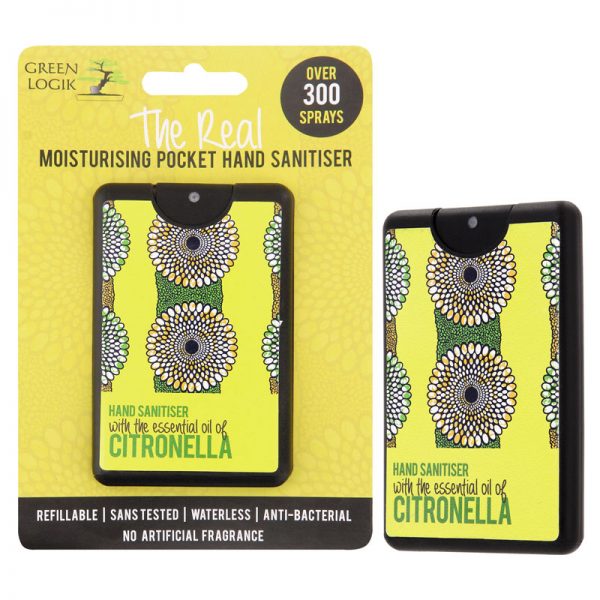 The Real Moisturising Pocket Hand Sanitiser with the Essential Oil of Citronella