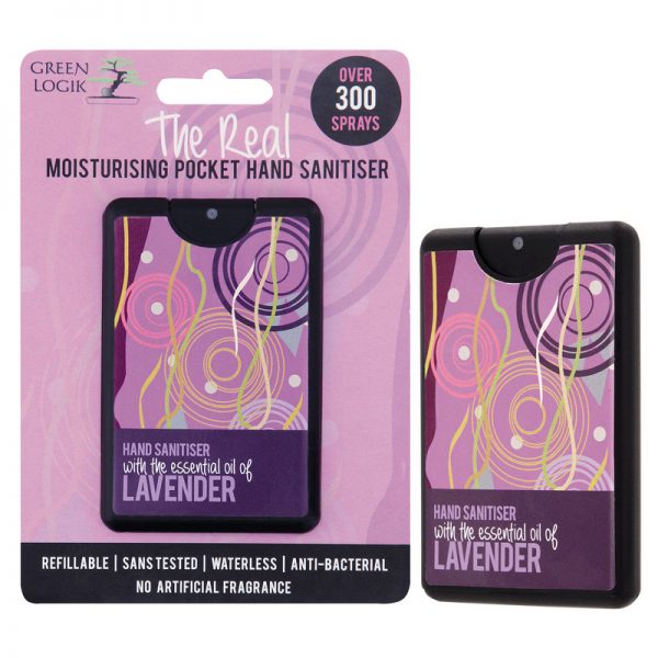 The Real Moisturising Pocket Hand Sanitiser with the Essential Oil of Lavender