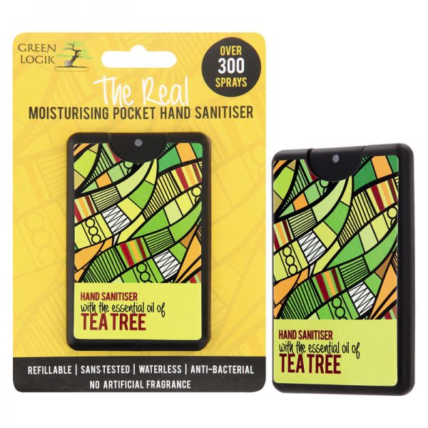 The Real Moisturising Pocket Hand Sanitiser with the Essential Oil of Tea Tree
